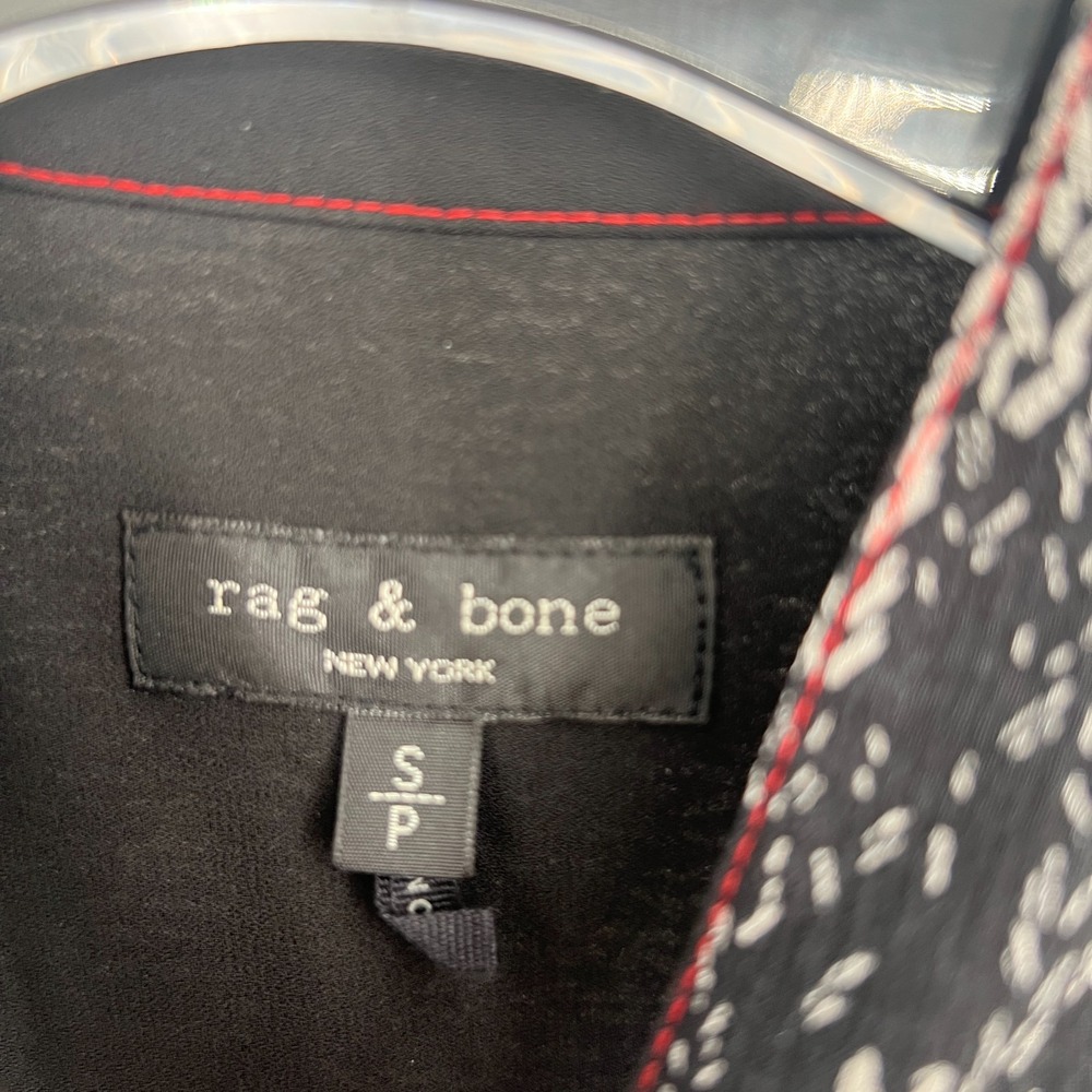 Rag & Bone Top womens S Sheer  Zebra Animal Print Silk Career Office‎ Retro Edgy - Picture 9 of 12